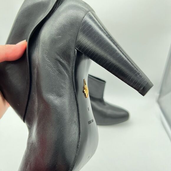 Pour La Victoire |Brenda| Black Leather Ankle Boots Size 8 - Picture 8 of 12